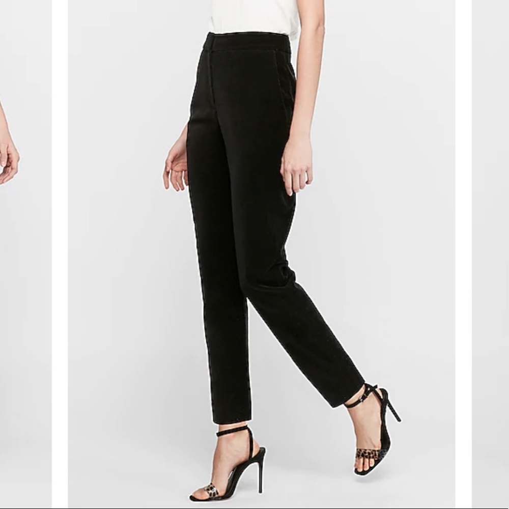 Express x Karla High Waisted Velvet Pant SHORT